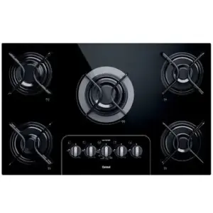 Cooktop a Gás Consul 5 Bocas Acendimento Automático Controle Fácil Preto Bivolt CD075AE Cooktop a Gás Consul 5 Bocas Acendimento Automático Controle Fácil Preto Bivolt CD075AE