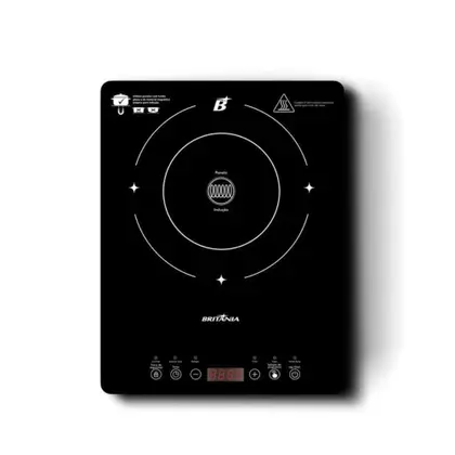 Cooktop de Indução Britânia Portátil 1 Boca com 6 Programas BCT10A