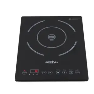 Cooktop de Indução Britânia Portátil 1 Boca Display Digital e Painel Touch Preto Cooktop de Indução Britânia Portátil 1 Boca Display Digital e Painel Touch Preto