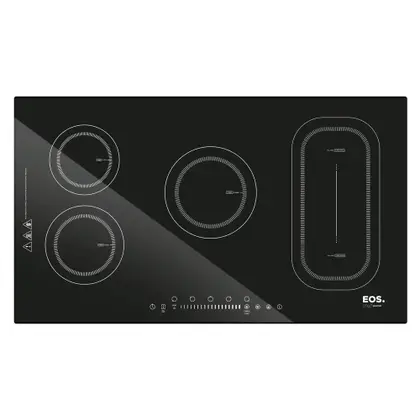 Cooktop de Indução EOS Freezone 5 Bocas 90cm Preto 9500W 220V ECI05EPF1
