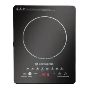 Cooktop de Indução Chef Express Portátil 1 Boca Magnético com Timer Digital