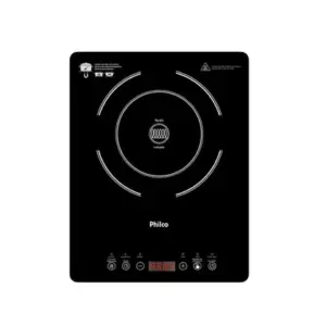 Cooktop de Indução Philco Portátil 1 Boca Display Digital Painel Touch Preto 127V PCT10A