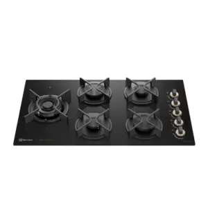 Cooktop a Gás Electrolux Pro Series 5 Bocas Mesa de Vidro KE5PS Cooktop a Gás Electrolux Pro Series 5 Bocas Mesa de Vidro KE5PS