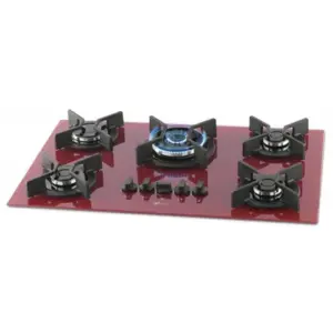 Cooktop a Gás Fischer 5Q TC Infinity 5 Bocas Vermelho Rouge Cooktop a Gás Fischer 5Q TC Infinity 5 Bocas Vermelho Rouge