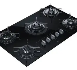Cooktop a Gás Consul 5 Bocas Vidro Bivolt 73x46cm Cooktop a Gás Consul 5 Bocas Vidro Bivolt 73x46cm