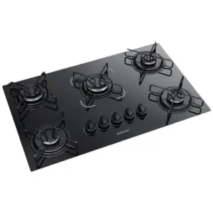 Cooktop a Gás Itatiaia Essencial 5 Bocas Preto Bivolt Cooktop a Gás Itatiaia Essencial 5 Bocas Preto Bivolt