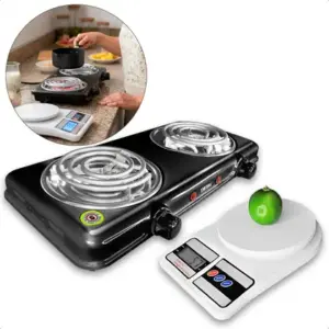 Fogareiro Cooktop Elétrico Startools 2 Bocas Portátil 2000W 220V para Camping Fogareiro Cooktop Elétrico Startools 2 Bocas Portátil 2000W 220V para Camping
