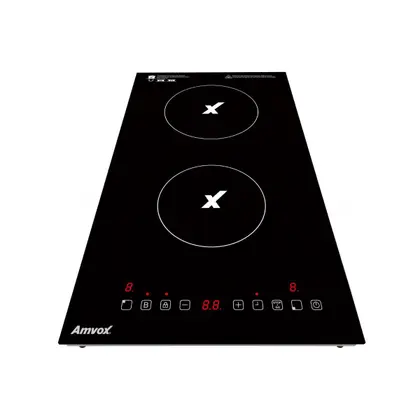 Cooktop a Indução Amvox 2 Bocas Preto 1500W 220V ACT 204