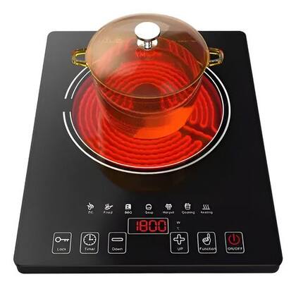 Cooktop de Indução Vidoji Portátil 1 Boca 1800W Slim Touch