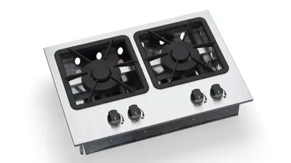 Cooktop Industrial Lider Grill 2 Bocas Queimador Duplo 27×27 em Inox