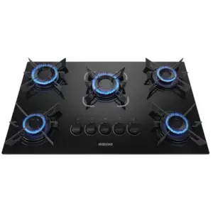 Cooktop a Gás Itatiaia Electra 5 Bocas Mesa de Vidro Temperado Acendimento Superautomático Preto Bivolt Cooktop a Gás Itatiaia Electra 5 Bocas Mesa de Vidro Temperado Acendimento Superautomático Preto Bivolt