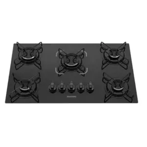 Cooktop a Gás Itatiaia Essencial 5 Bocas Preto Bivolt Cooktop a Gás Itatiaia Essencial 5 Bocas Preto Bivolt