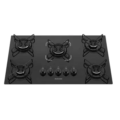 Cooktop a Gás Itatiaia Essencial 5 Bocas Preto Bivolt