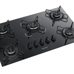 Cooktop a Gás Itatiaia Essencial 5 Bocas Preto Cooktop a Gás Itatiaia Essencial 5 Bocas Preto