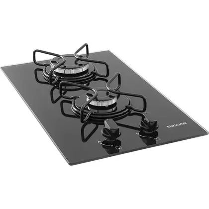 Cooktop a Gás Suggar 2 Queimadores Mesa de Vidro Bivolt FG2002AVP