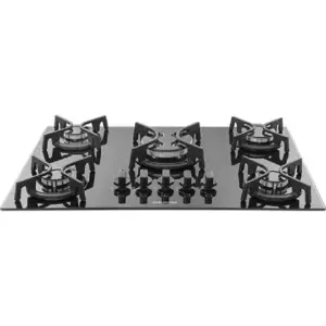 Cooktop a Gás Suggar 5 Queimadores Mesa de Vidro Preto Bivolt FG5305FVP Cooktop a Gás Suggar 5 Queimadores Mesa de Vidro Preto Bivolt FG5305FVP