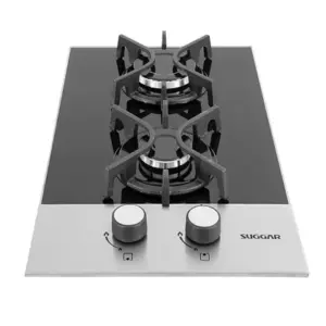 Cooktop a Gás Suggar 2 Queimadores Mesa de Vidro e Inox Bivolt FG2002FVPIX Cooktop a Gás Suggar 2 Queimadores Mesa de Vidro e Inox Bivolt FG2002FVPIX