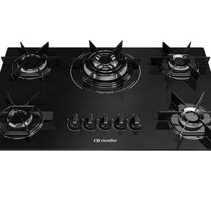 Cooktop a Gás Mueller 5 Bocas Tripla Chama Bivolt MCG5BC Cooktop a Gás Mueller 5 Bocas Tripla Chama Bivolt MCG5BC