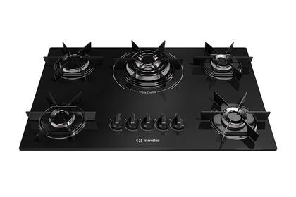 Cooktop a Gás Mueller 5 Bocas Tripla Chama Bivolt MCG5BC