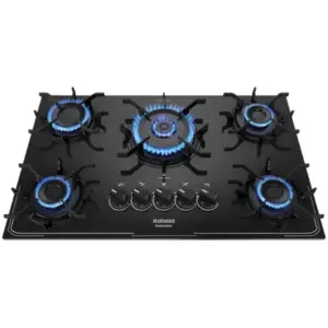 Cooktop a Gás Itatiaia Itamaster 5 Bocas Tripla Chama Vidro Temperado Preto Bivolt Cooktop a Gás Itatiaia Itamaster 5 Bocas Tripla Chama Vidro Temperado Preto Bivolt
