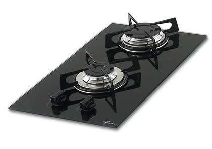 Fogão Cooktop a Gás Fischer 2 Bocas de Embutir Vidro Preto