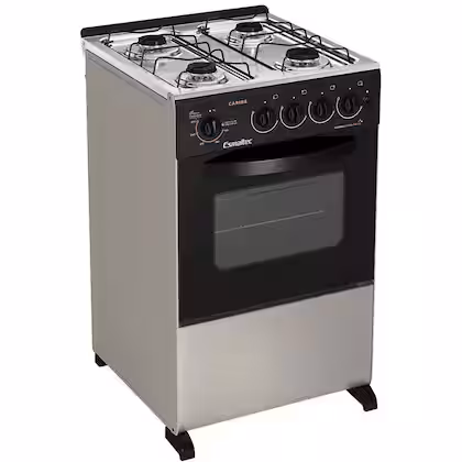 Fogão de Piso 4 Bocas Esmaltec Caribe Acendimento Automático Cor Inox Bivolt 4112