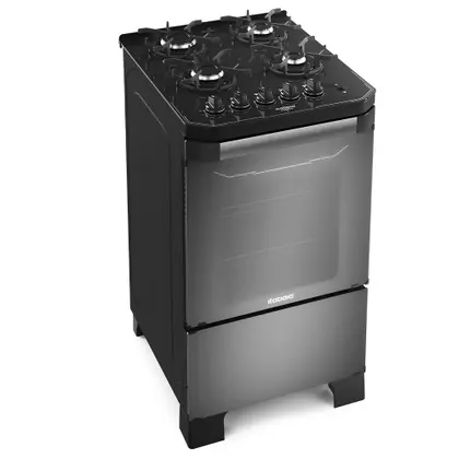 Fogão de Piso 4 Bocas Itatiaia Itamaster Mesa de Vidro Acendimento Automático Cor Prata Espelhado Bivolt