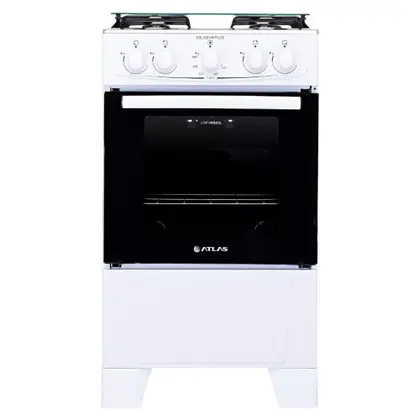 Fogão de Piso 4 Bocas Atlas Coliseum Sem Acendimento Forno Limpa Fácil