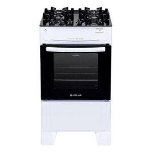 Fogão de Piso 4 Bocas Atlas Mônaco Top Glass Acendimento Automático Cor Branco Fogão de Piso 4 Bocas Atlas Mônaco Top Glass Acendimento Automático Cor Branco