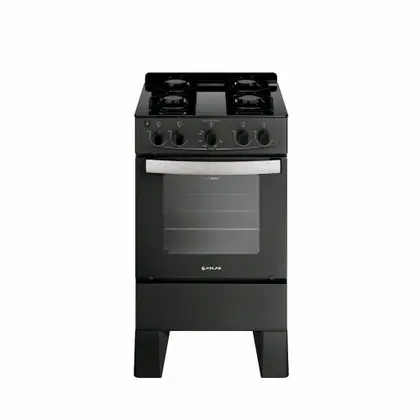 Fogão de Piso 4 Bocas Atlas Tropical Glass Mesa de Vidro Bivolt