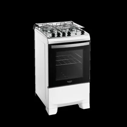 Fogão de Piso 4 Bocas Dako Novo Supreme Mesa de Inox Cor Branco Bivolt