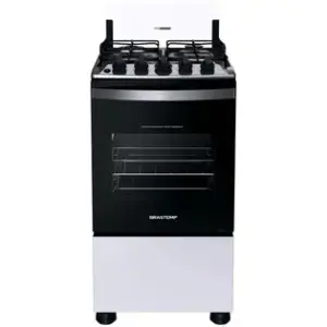 Fogão de Piso 4 Bocas Brastemp Cor Branco BFO4EBB Fogão de Piso 4 Bocas Brastemp Cor Branco BFO4EBB