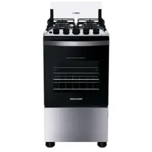 Fogão de Piso 4 Bocas Brastemp Cor Inox BFO4NBR Fogão de Piso 4 Bocas Brastemp Cor Inox BFO4NBR