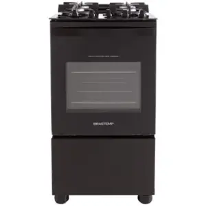Fogão de Piso 4 Bocas Brastemp Mesa de Vidro Cor Preto BFO4 Fogão de Piso 4 Bocas Brastemp Mesa de Vidro Cor Preto BFO4