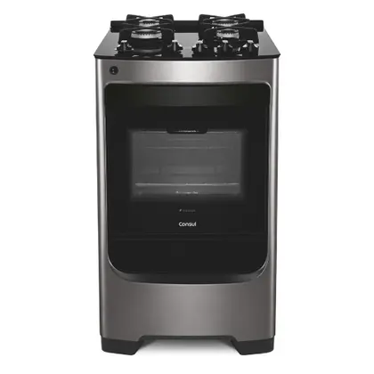 Fogão de Piso 4 Bocas Consul Acendimento Automático Cor Inox CFO4VAR