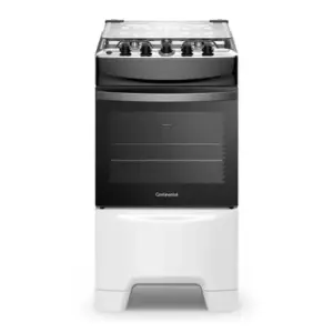 Fogão de Piso 4 Bocas Continental Premium Acendimento Automático Cor Branco TOPLimpaFácil FC4IB Fogão de Piso 4 Bocas Continental Premium Acendimento Automático Cor Branco TOPLimpaFácil FC4IB