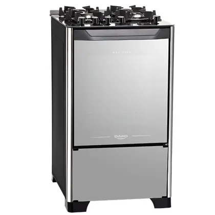 Fogão de Piso 4 Bocas Dako Magister Style Frente de Vidro Espelhado