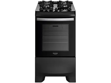 Fogão de Piso 4 Bocas Dako Supreme Glass Cor Preto