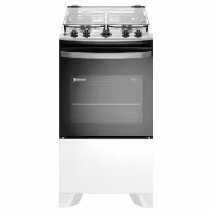 Fogão de Piso 4 Bocas Electrolux Efficient Cor Inox/Branco FE4IW Fogão de Piso 4 Bocas Electrolux Efficient Cor Inox/Branco FE4IW