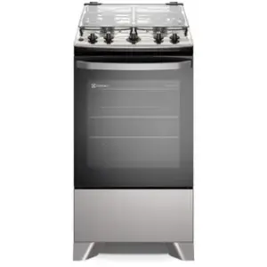 Fogão de Piso 4 Bocas Electrolux Efficient PerfectCook Cor Prata FE4IS Fogão de Piso 4 Bocas Electrolux Efficient PerfectCook Cor Prata FE4IS
