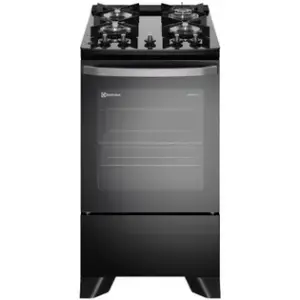 Fogão de Piso 4 Bocas Electrolux Efficient Mesa de Vidro PerfectCook Cor Preto FE4GP Fogão de Piso 4 Bocas Electrolux Efficient Mesa de Vidro PerfectCook Cor Preto FE4GP