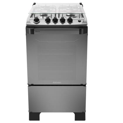 Fogão de Piso 4 Bocas Itatiaia New Dream Acendimento Automático Cor Prata Bivolt