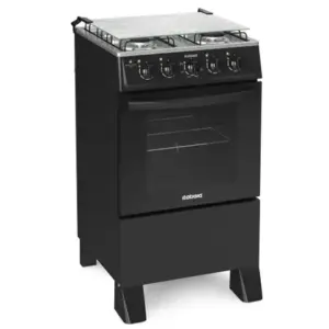 Fogão de Piso 4 Bocas Itatiaia Star Clean New Mesa de Inox Cor Preto Fogão de Piso 4 Bocas Itatiaia Star Clean New Mesa de Inox Cor Preto