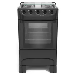 Fogão de Piso 4 Bocas Mueller Acendimento Manual Cor Preto Fosco Fogão de Piso 4 Bocas Mueller Acendimento Manual Cor Preto Fosco