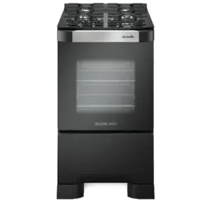 Fogão de Piso 4 Bocas Mueller Decorato Vetro Mesa de Vidro Cor Preto Fosco Fogão de Piso 4 Bocas Mueller Decorato Vetro Mesa de Vidro Cor Preto Fosco