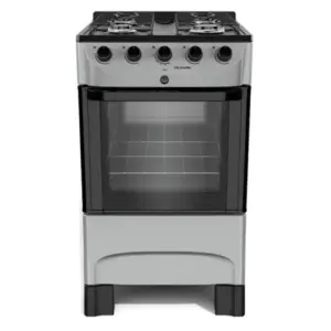 Fogão de Piso 4 Bocas Mueller Mesa Esmaltada Cor Titânio