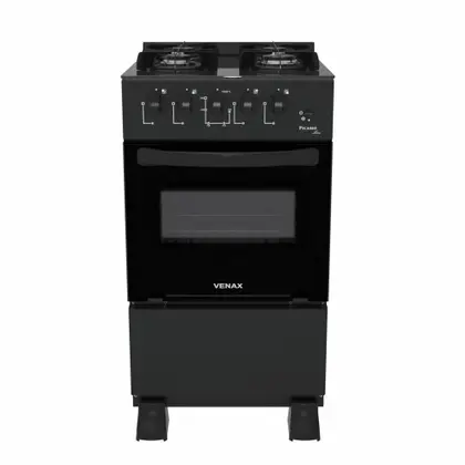 Fogão de Piso 4 Bocas Venax Picasso Line Cor Preto Fosco Gás GLP