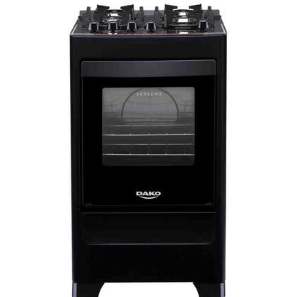 Fogão de Piso 4 Bocas Dako Supreme Glass Cor Preto Bivolt