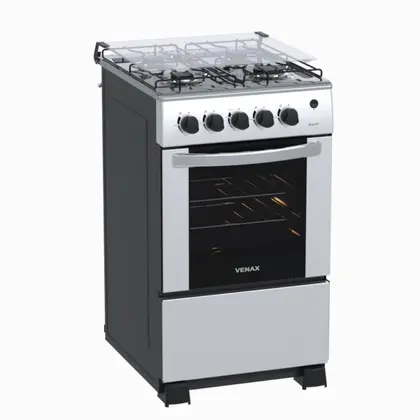 Fogão de Piso 4 Bocas Venax Gaudi GIII Cor Inox Gás GLP