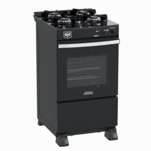Fogão de Piso 4 Bocas Venax Gaudi Vetro Vitreo Cor Preto Fosco Gás GLP Fogão de Piso 4 Bocas Venax Gaudi Vetro Vitreo Cor Preto Fosco Gás GLP